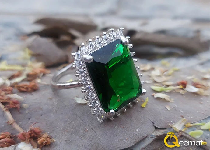 Beautiful Green Gemstone Tourmaline Silver Ring For Women