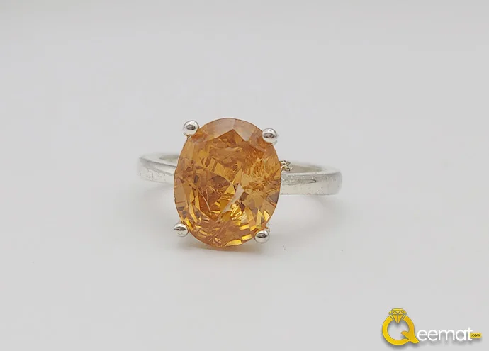 Beautiful New Design Yellow Topaz Ring For Girls