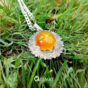 Yellow Agate Pendant Made in 925 Silver - Purely Handmade Locket