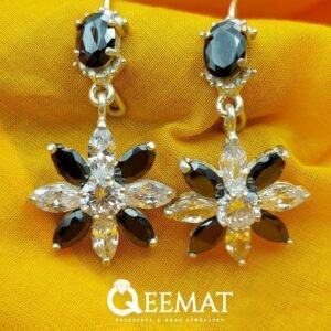 925 Silver Made Drops Earring For Girls with Gemstones