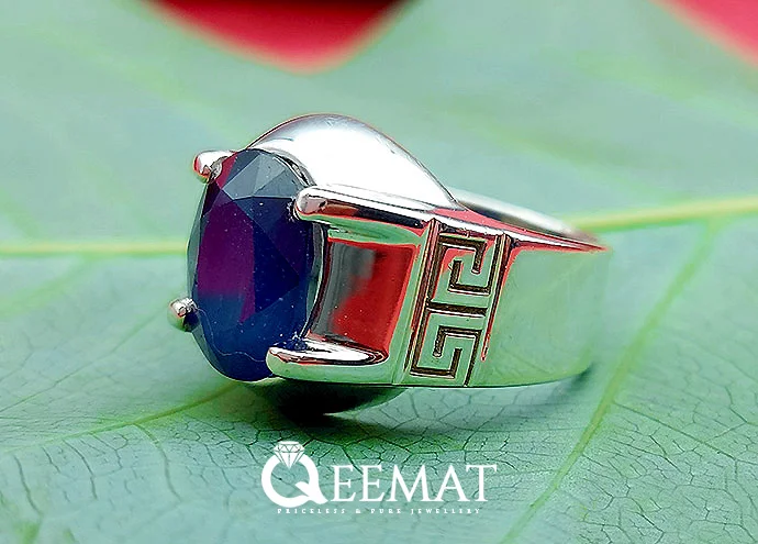 Blue Sapphire Ring Star Stone