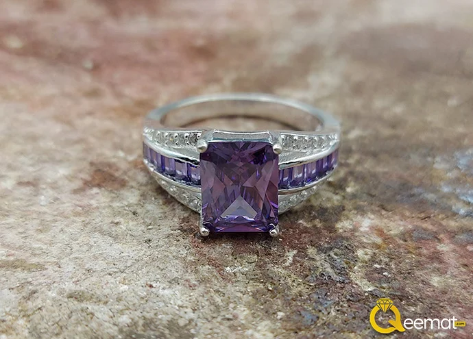 Blue Stone Pure Silver Ring