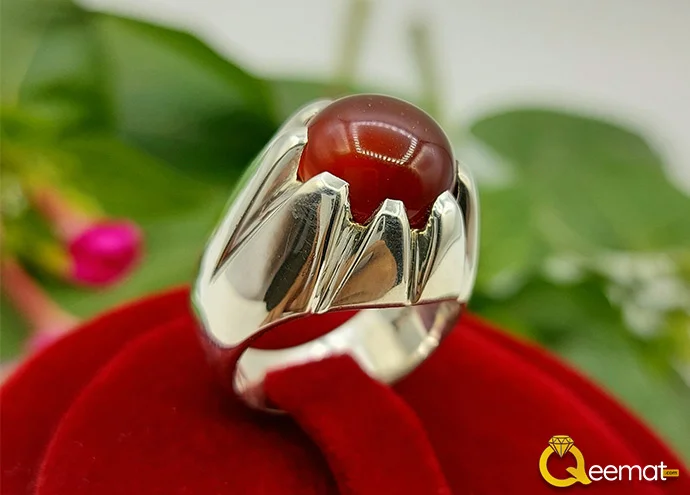 Buy Agate Yemeni Gemstone Silver Ring For Boy