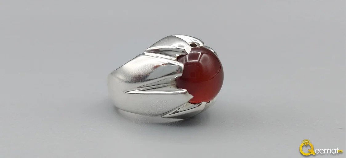 Buy Aqeeq Yemeni Gemstone Silver Ring For Men