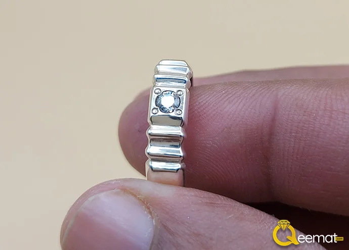 Ladies Band Ring in Pure Silver