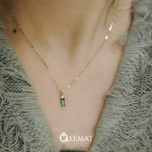 Natural Tourmaline Gemstone Necklace for Women & Girls In 925 Sterling Silver