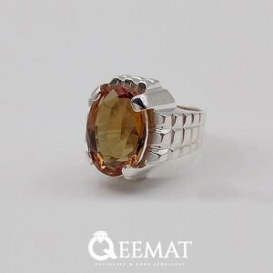 925 Sterling Silver Ring with Samsonite Stone for Men