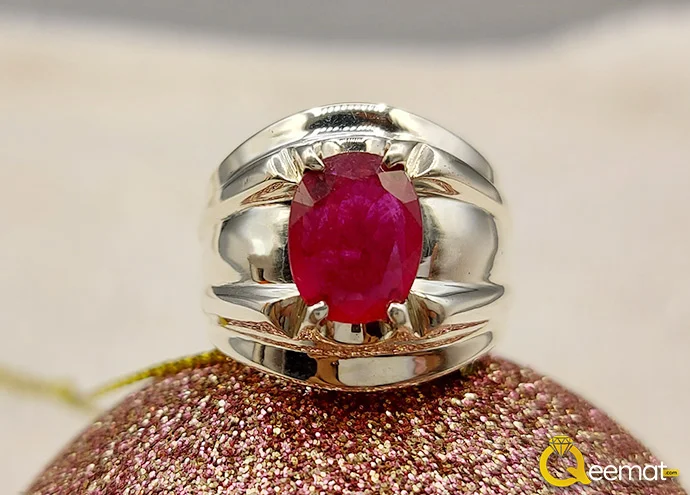 Silver Ring With Garnet Stone Online Order