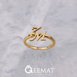 Initials Ring for Couples Made of Pure 925 Sterling Silver