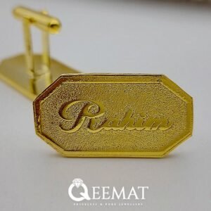 Laser Printed Handmade Cufflinks for Men - Gold Plated 925 Silver Made