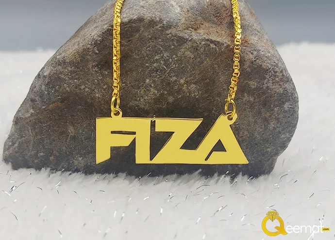 Custom Name Necklace In Gold Plated For Girls Made Pure Silver