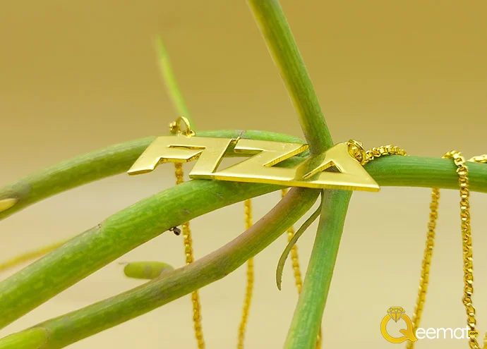 Custom Name Necklace In Gold Plated For Women