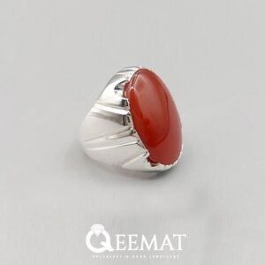 Natural Agate Ring Made in 925 Silver - Handmade Ring for Men's