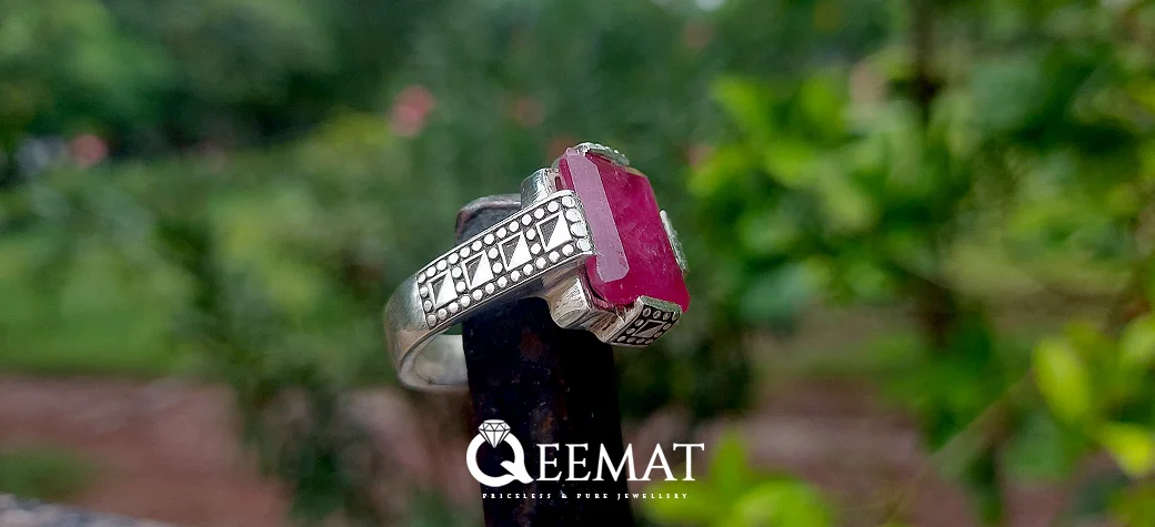 925 Sterling Silver Stone Ring With Garnet Gemstone 925 Sterling Silver Stone Ring With Garnet Gemstone