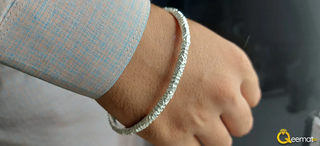 Hand Made 925 Silver Kada Design For Men