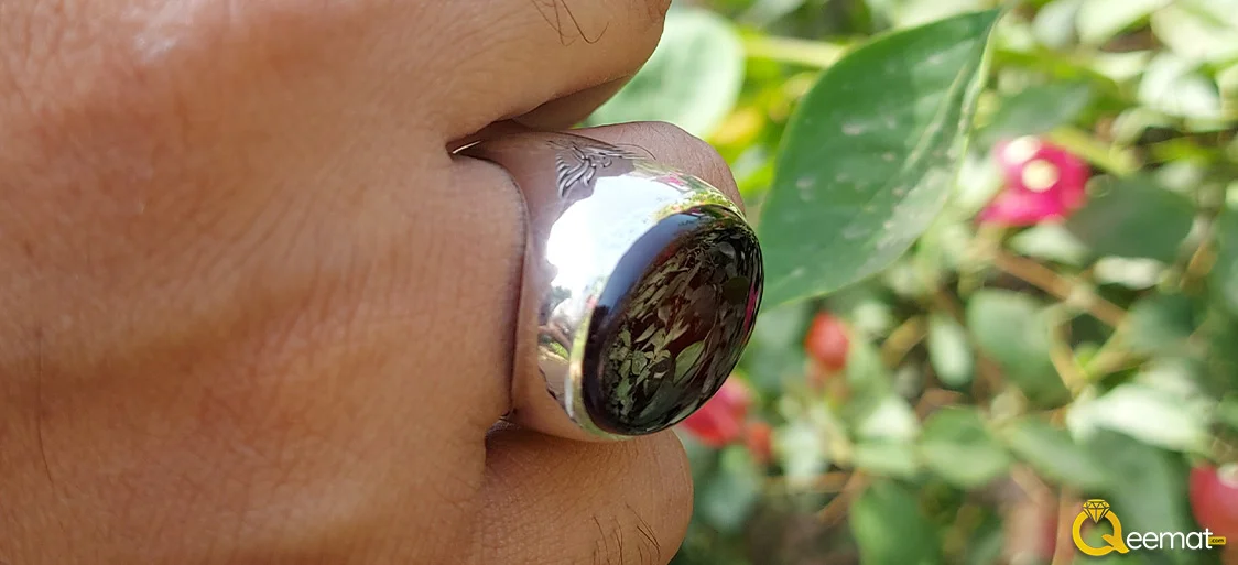 Irani Agate Ring Design For Men Made Of Pure Silver