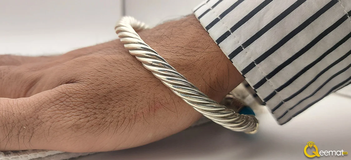 Blue Topaz Aquamarine Silver Ring For Boy