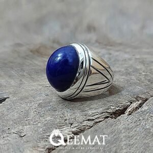 Lapis Lazuli Stone Handmade Ring for Men's - 925 Silver Ring