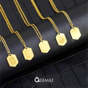925 Silver Made Alphabet Necklace for Him/Her - Gold Plated