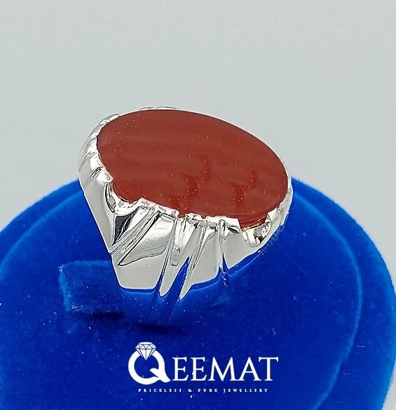 Gorgeous Aqeeq Ring Design Made In 21k Pure Silver