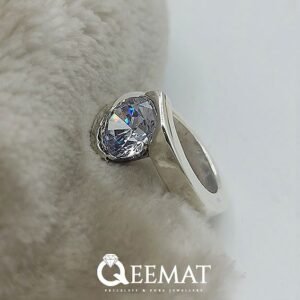 Men's Moissanite Stone Ring - Side-by-Side Diamond Ring for Men