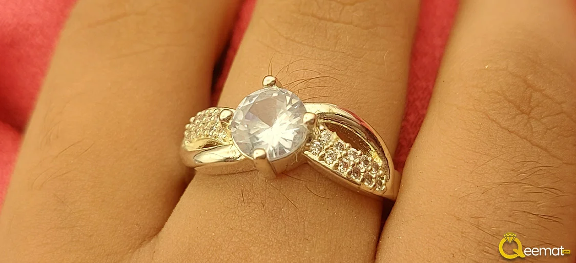 Moissanite Stone Pure Silver Ring