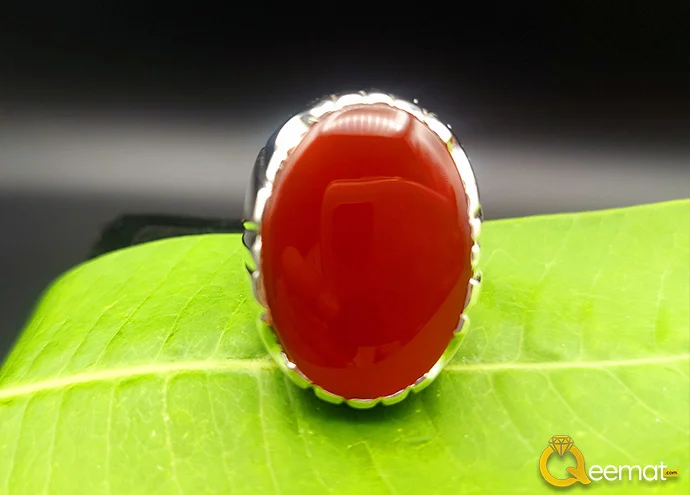 Natural Gorgeous Aqeeq Ring Design
