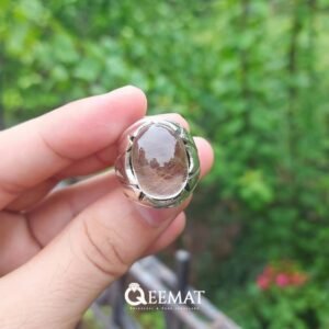 Natural Gold Rutilated Quartz Ring - Moo e Najaf Stone Ring