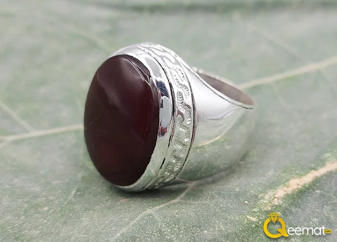 Natural Red Agate Pure Silver Ring Natural Red Agate Pure Silver Ring