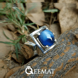 Natural Star Sapphire Silver Ring -  Handmade 925 Silver Ring