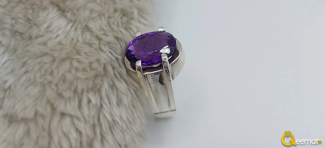 Natural Amethyst Gemstone Ring For Men