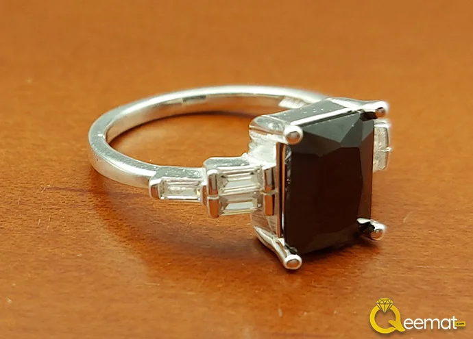 Natural Agate Black Stone Women Rings Natural Agate Black Stone Women Ring