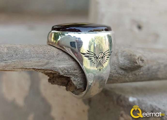 Oval Cut Brown Agate Real Gemstone Ring For Men's