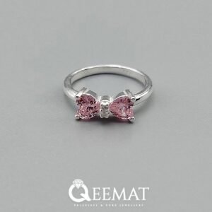 Pink Zircon Ring For Girls Made of Pure 925 Sterling Silver