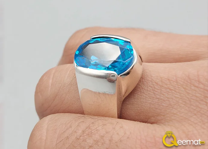 Blue Topaz Stone Ring For Boy Blue Topaz Stone Ring For Boy