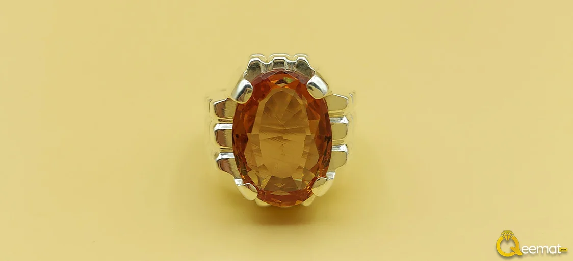 Pure 925 Silver Ring Design With Topaz Stone