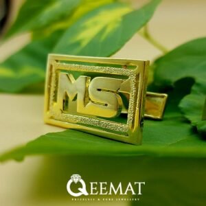 Custom Alphabet Silver Made Cufflinks for Men's in 24k Gold Plated