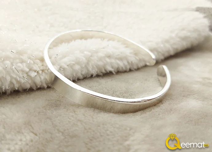 Blue Topaz Pure Chandi Ring Small Burfi Style For Men Blue Topaz Pure Chandi Ring Small Burfi Style For Men