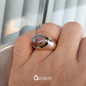 Smoky Quartz Ring for Men's Made in Sterling Silver