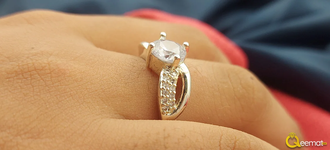 Real Moissanite Stone Silver Ring