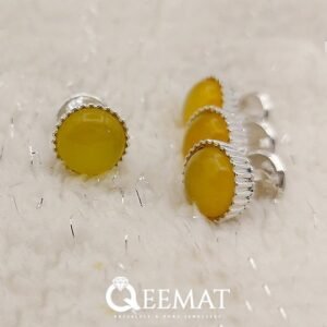 Yellow Agate Lapel Clothing Buttons for Men's Shirts