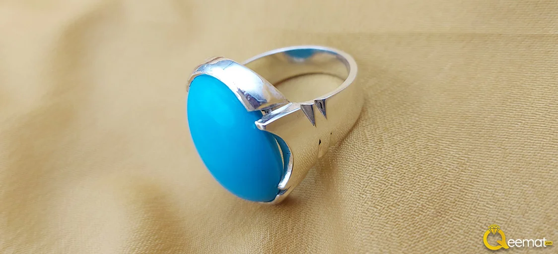 Real Turquoise Firoza Ring Design For Men Made Of Pure 925 Silver 