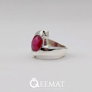 Natural Garnet Stone 925 Sterling Silver Ring For Ladies