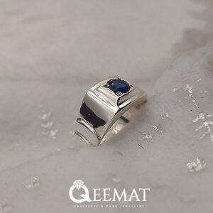 Gift Her Round Cut Royal Blue Topaz Ring of 925 Sterling Silver