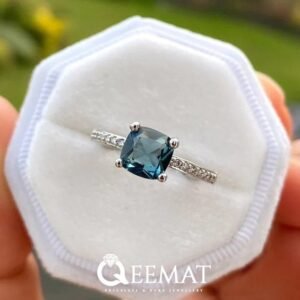 Natural London Blue Topaz Ring for Women - A Prestigious Gift for Her