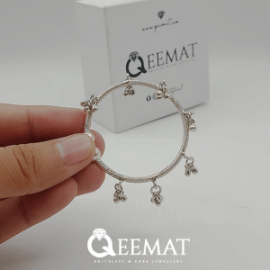 Sterling Silver Charm Bracelet for Baby Girls - New Born to 15 Years Old