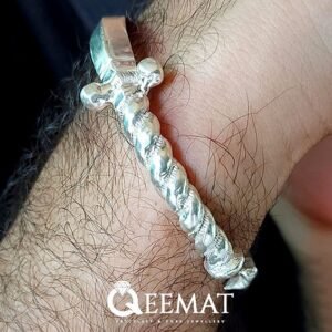 Heavy Weight Pure Silver Bracelet Sword Style for Men's
