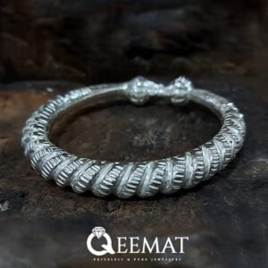 Sterling Silver Pure Multani Style Bangle Bracelet for Men and Women