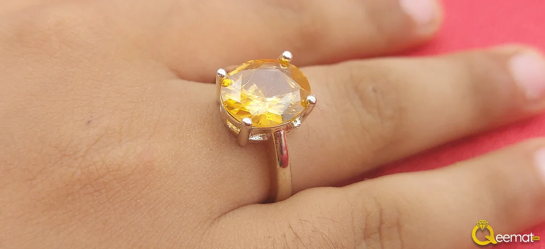 Simple Yellow Sapphire Ring For Girls Yellow Sapphire Ring