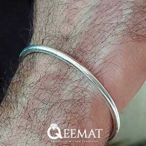 925 Sterling Silver Plain Simple Bracelet/Kada for Men & Women